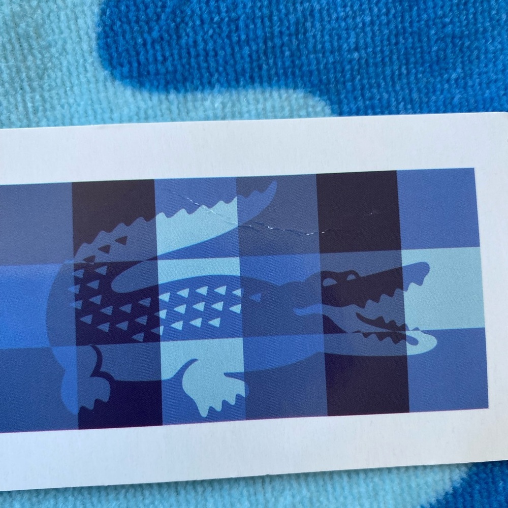 Lacoste crocodile beach towel 🌴